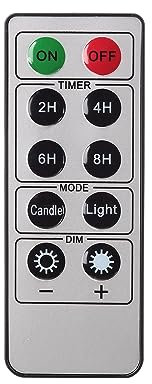 Candle Idea Fernbedienung mit 10 Tasten für LED-Kerzen, Timer, alle 24 Stunden, funktioniert nur für Kerzenidee, Fernbedienung, flammenlose Kerzen