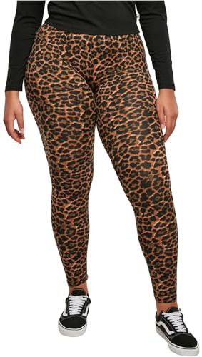 Urban Classics Damen Leggings Ladies Soft AOP Leggings browncamomile 5XL