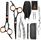 Haarschneideschere Effilierschere Kit, Fcysy 11 Stk Professionelles Haarschere Set Haarschere Friseur Kit, Friseurschere Haarschneideschere Salon Trimmschere für Haare für Frauen Männer Haustier