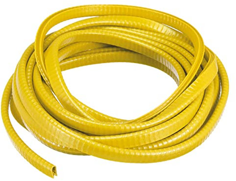 sourcing map U Channel Edge Trim, 16.4ft Length Rubber Guard Seal Strip Edge Protector Fit for 1-2.5mm Edge, (15/64 W x 25/64 H) Yellow