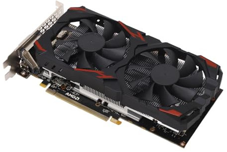 Carte Graphique RX 580, Carte Vidéo AMD 8 Go GDDR5 256 Bits avec 2 Ventilateurs de Refroidissement, Prise en Charge HDMI, PCI Express 3.0, DP, DVI, Cartes Graphiques D'ordinateur