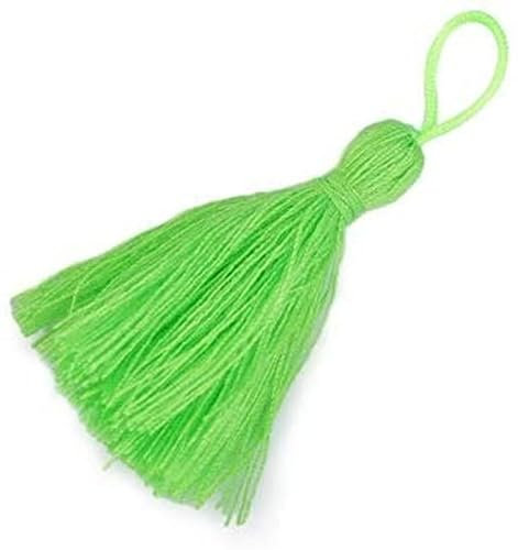 10 Stück Hellgrüne Neon Dekorative Quaste Länge 5,5 cm, Quasten, Fransen und Kurzwaren Professional und Fashion