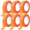 LALATOK Ruban de Masquage | 6 Rouleaux | 25 mm x 50 m | Ruban de Masquage pour peintre, Ruban Adhésif pour Travaux de Peinture et Décoration Intérieur et Extérieur, Orange