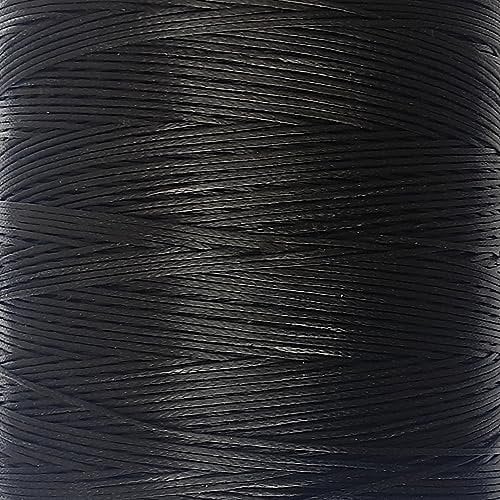 1.5mm Waxed Nylon Cord - 10 meters Strong Jewellery Thread, Bracelet, Necklaces, Crafts, Shamballa, Macrame String (1.5mm Black - 10m)