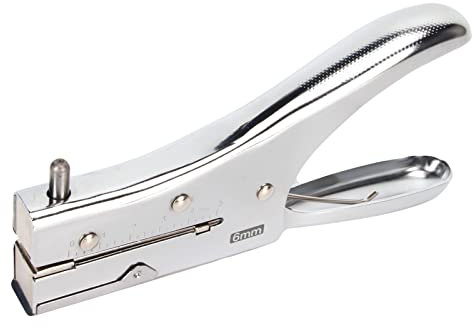 Tissting Lochzange 6mm Rund Einzelloch Lochstanzer Holzbearbeitung Abgeschrägte Stanzzange 14cm Lange Metall Heavy Duty Locher für Gürtel, Papier Karten, Dünner Leder, Leinwand