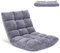 Multigot Folding Floor Chair, 14 Positions Adjustable Lazy Recliner with Back Support, Lazy Lounger Bed for Gaming Reading Resting (Gray)