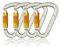 SOB Karabiner Kletterkarabiner Karabinerhaken aus Aluminium Schlüsselanhänger Karabinerhaken für hohe Beanspruchung mit Schraubsicherung zum Klettern, Abseilen, Hängematten (25KN(4 Pack))