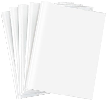 YEEKORO Buchumschläge, 10 Stück, transparent, wasserdicht, Kunststoff, Buchschutz, Buchumschlag für Bücher, 19 x 26 cm