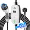 EVDANCE EV Charger Type 2 UK 3 Pin 20ft/6.1m [6/8/10/13A] Portable Electric Car Charger, Adjustable Current EV Charger with IP66, Type 2 Charging Cable for EV & PHEV, White