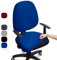 Bürostuhl Bezug Stretch Bezug Für Bürostuhl Universal Office Computer Stuhlbezug Drehbare Office Stuhlbezüge Abnehmbare Waschbare Bürostuhl Stuhlhussen Bezug (Blau,2PC)-F