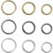 CiShow 90 Stk O-Ringe, Innendurchmesser 20mm/25mm/32mm Rundringe, Metallringe, O-förmiger Haken, O Hoop Mehrzweck, Runde Karabiner für Rucksack, Handgemachte (3 Farben, 3 Größen)