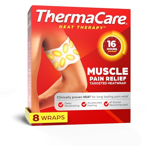 ThermaCare Tragbares Heizkissen, Muskeltherapie-Pflaster, Mehrzweck-Wärmewickel, 8 Stück