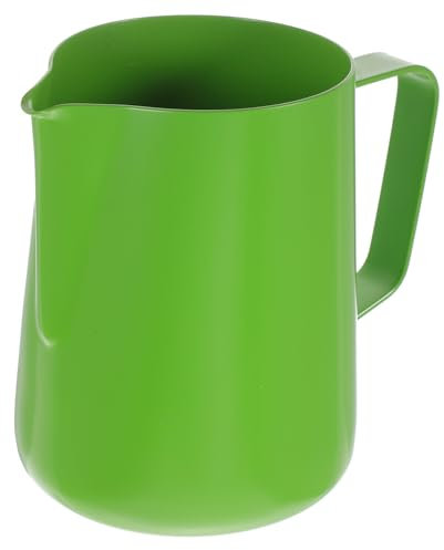 Hohopeti Edelstahl Milchaufschäumer Kännchen Mit Grünem Farbig Beschichtetem Antihaft-beschichtung Milchschaumkrug Langlebig Spülmaschinengeeignet Für Cappuccino Latte Art Und Kaffeespezial