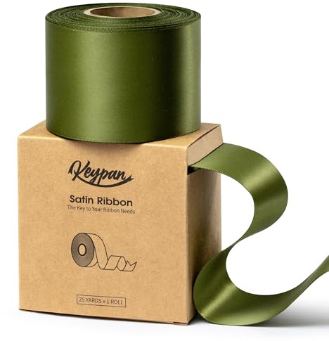 Keypan Satinband Grün Geschenkband Schleifenband 6,3cm x 22,9m