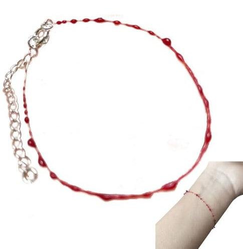 Lpitoy Gothic Dripping Blood Drop Armband Punk Hip Hop Blut Armbänder Halloween Schmuck Kostüm Zubehör Für Frauen