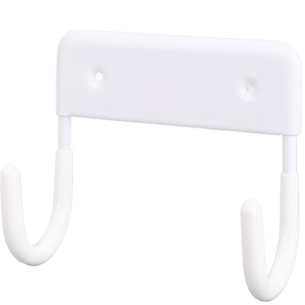 Multifunctional Stable Ironing Board Hook Organizer Wall Rack, Space Saving Holder, Convenient Storage with Minimalist Design for Kitchen, Bathroom, Bedroom, Etc. (Milky White)