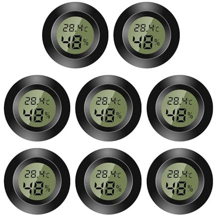 Thermometer Innen,Thermometer Digital Mini Hygrometer Thermometer Digitaler LCD-Monitor Innen Außen Feuchtemessgerät für Luftbefeuchter Keller Babyzimmer Fahrenheit oder Celsius (8)