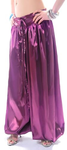 ROYAL SMEELA Satin Bauchtanz Haremshose Damen Bauchtanz Kostüm Pumphose Für Bauchtanz ATS Tribal Tanzhose Bauchtanz Hose Lang Tanzen Laternenhosen für Frauen Stammeshose Haremshosen für Damen