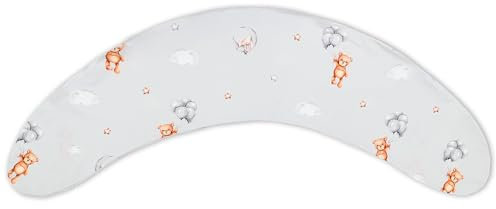 Totsy Baby Stillkissenbezug XXL Seitenschläferkissen Baumwolle - Pregnancy Pillow Schwangerschaftskissen Bezug für Lagerungskissen Teddybären