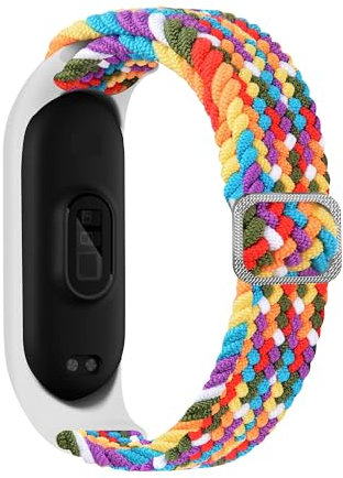 Panda Bobo Stretchy Nylon Wrist Strap For Reflex Active Series 1 Smart Watch Strap Band Replacement (Rainbow)