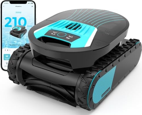 TALOSBO Pleco Pro Robot Piscina Limpiafondos y Paredes, Limpieza de Línea de Agua, Aspirador de Piscina 210 Min, Limpiador de Piscina con App Planificación Inteligente de Ruta, hasta 200 ㎡