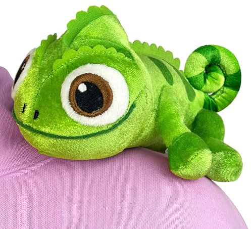 Flanliy Plüschtier Pascal Chamäleon Kuscheltier Magnetisches Pascal Shoulder Plüschpuppe Chamäleon Pascal Plushies für Jungen und Mädchen (A)