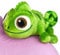 Flanliy Plüschtier Pascal Chamäleon Kuscheltier Magnetisches Pascal Shoulder Plüschpuppe Chamäleon Pascal Plushies für Jungen und Mädchen (A)
