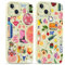Yirlbey 2 Stück für iPhone 13 Mini Hülle 5,4'' Collage Handyhülle Aesthetic Obst Motiv Fliege Muster Design, Weiche Bunt Silikon TPU Bumper Ultra Dünn Kameraschutz Schutzhülle Mädchen Case