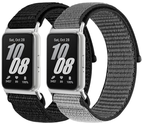 XANS Nylon Armband Kompatibel mit Samsung Galaxy Fit 3, Verstellbare Sport Loop Ersatzarmband Uhrenarmband für Samsung Galaxy Fit 3 Armband Damen Herren