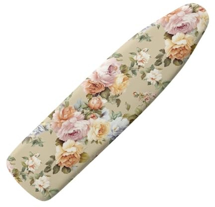 Bügelbrettbezug 140X45 Vintage Blumen Universal Bezug für Dampfbügelstation | Hitzebeständig, Reflektierend, Waschbar, mit Schnurbindung Bedruckt Bügelbretter