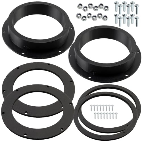 AERZETIX - Kit de 2 Adaptadores para Altavoces Ø165 mm | Compatible con Skoda Octavia Mk1, VW Golf V Vi Passat B5 B8 Polo MK V Caddy Touran (1T) Transporter T5 (Delanteros) y Tiguan (5N) Traseros