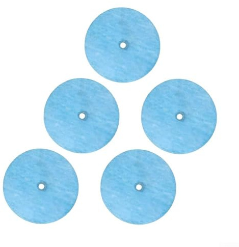 Lot de 5 disques filtrants pour tuyaux à granulés - 80 x 80 mm - Pour ouverture d'inspection, tuyau de poêle à granulés - Diamètre intérieur : 6 mm