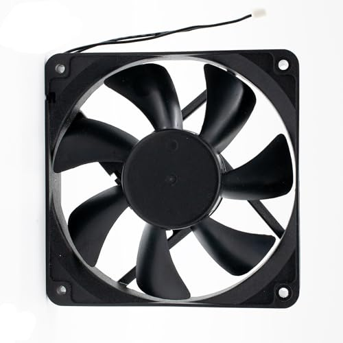 Ventilador de 12 V CC, fuerte, silencioso, 120 x 120 x 25 mm, 12 cm, pequeño ventilador de refrigeración de 2 pines, 2 cables, 2500 rpm, ventilador de PC de alto rendimiento