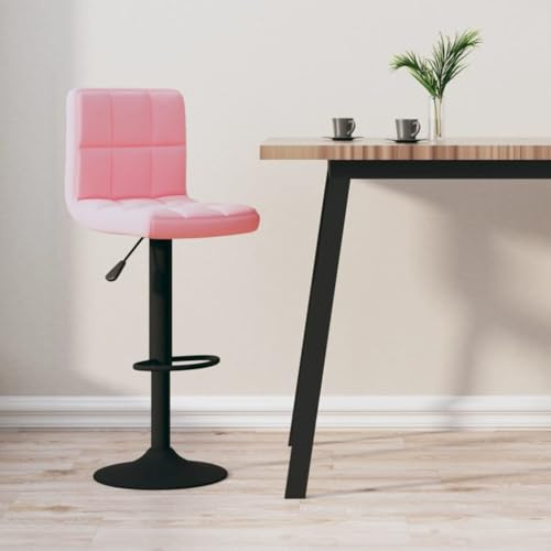Genérico Taburete de Cocina de Terciopelo Rosa,Mobiliario,Sillas,Taburetes de Cocina,334299