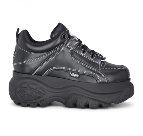 Buffalo 1339-14 Damen Sneaker aus Kunstleder Mit Klobiger Plateausohle