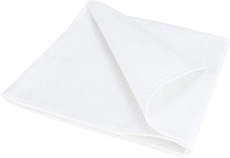 texpot Damast Serviette 40 x 40 cm weiß mit Atlaskante bei 95°C waschbar 100% Baumwolle hochwertige Vollzwirnqualität