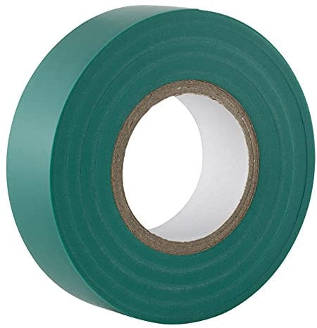 GOCABLETIES - Ruban adhésif isolant électrique vert - 19 mm x 20 m - résistant, autocollant - protèger, regrouper, réparer des câbles - 1 rouleau