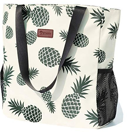 ESVAN Strandtasche Wasserbeständige große Umhängetasche Handtasche für Fitnessstudio Strand Reisetaschen für den täglichen Gebrauch