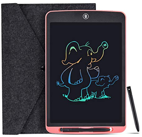 Tablet da scrittura LCD, 30,5 cm, colorato, digitale, grafica elettronica, portatile, per bambini e adulti, a casa, scuola e ufficio (rosa, 30,5 cm)