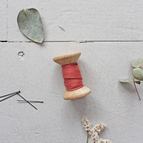 Schrägband aus Viskose-Krepp, rot, Meterware