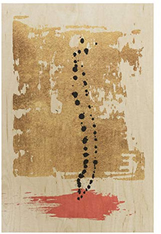 Bilderwelten Holzbild - Abstrakte Formen - Gold und Rosa, 120cm x 80cm