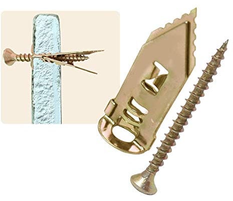 Hammer Drive Anchor for Plasterboard, Hammer-in Plug for Cavity Wall Fixing Plasterboard, Plasterboard Fixings & Screws, Driva Plasterboard Wall Plugs-Metal Self-Drilling Anchor (50Pcs)