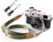 wieehtes Tracolla Fotocamera Vintage Cinghia Fotocamera Cinturino per Fotocamera Digitale Compatta, Fotocamera Mirrorless e Piccola Fotocamera DSLR. (Verde militare)