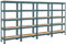 Yaheetech 5 Böden Eckregale, Lagerregale Metall, Schwerlastregale 3000 KG belastbar, Kellerregal, Steckregal, Regalsystem, 280 x 30 x 150 cm/Neptune Blau