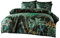 Paoletti Siona Duvet Cover Set – Wild Animals Luxe Cotton Bedding (Midnight Green – Super King)
