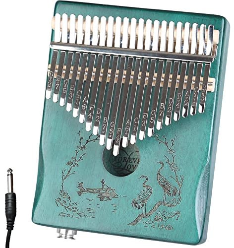 BOTOWI Portable Kalimba 21 Schlüssel Thumb Piano, Mahagoni Holz Daumenklavier Finger Piano 17 Schlüssel Kalimba Musical Instrument Mbira Marimba mit Tuning Hammer für Erwachsene, Kinder,F 21 Keys