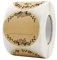 PengLAI Spice Jar Labels - Kraft Round Stickers 5cm Brown, 500 Pcs