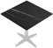GGMMÖBEL COMPACT | Esstisch HPL Tischplatte | 58 x 58 cm | Schwarz-Marmor | Perfekt für klappbare Gartentisch, Esstisch | Outdoor | Restaurant, Cafe, Bar