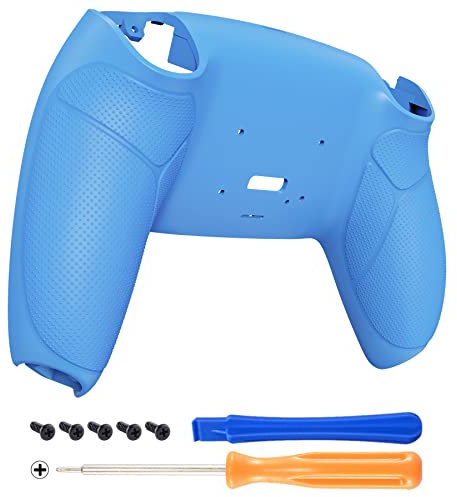 eXtremeRate Gummierter Griff Rückseite Hülle Case Gehäuse für ps5 Controller eXtremeRate Rise/RISE4 Remap Paddles Kit-Starlight Blue