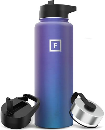 Insulated Water Bottle with Straw - 650/950/1200/1800 ml - Leakproof Double-Walled Stainless Steel Metal Drink Flask BPA-Free - Sports Travel Gym Camping Hiking Kids